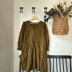 Olive Green Madewell Dress